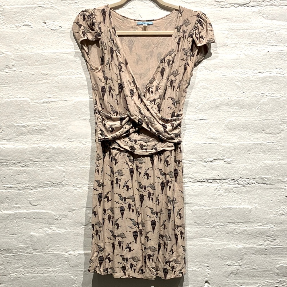 Anthropologie Beige and Black Mini Dress